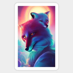 Foxes II Sticker